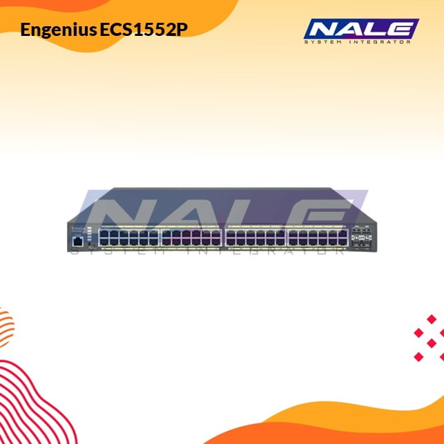 ECS1552P Engenius Cloud Managed 48-Port Gigabit PoE+ Switch with 4 SFP+ Ports (ECS1552P - Gambar 1