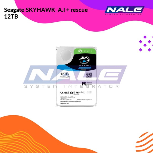7 Seagate SKYHAWK  A.I + rescue 12TB - Gambar 1