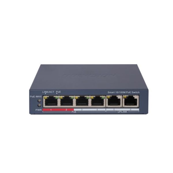 HikVision 4 Port Fast Ethernet Smart POE Switch (DS-3E1106P-EI)